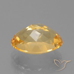 Citrine Gemstone in 12.2 x 9.4 mm Size for Sale, Citrine Stone in Light Orange-Gold Color