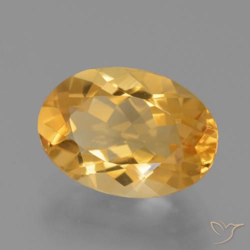 4.10 ct Golden Citrine Stone, Natural Citrine in Oval Facet Shape for Sale