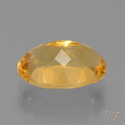 Citrine Gemstone in 13 x 9 mm (calibrated) Size for Sale, Citrine Stone in Medium-Light Orange-Gold Color