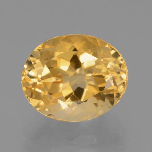 Bright Gold Цитрин Камень - 3.4ct Фасетный Овал (ID: 445871)