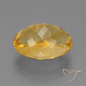 Citrine Gemstone in 14 x 10 mm (calibrated) Size for Sale, Citrine Stone in Dark Golden Color
