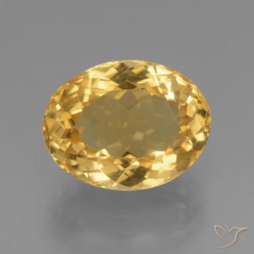 6.03ct Natural Medium-Dark Golden Citrine, Oval, VVS