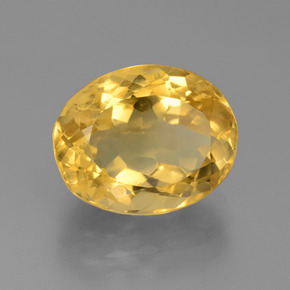 5.95 ct Golden Citrine Stone, Natural Citrine in Oval Facet Shape for Sale