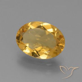 2.34 ct Golden Citrine Stone, Natural Citrine in Oval Facet Shape for Sale