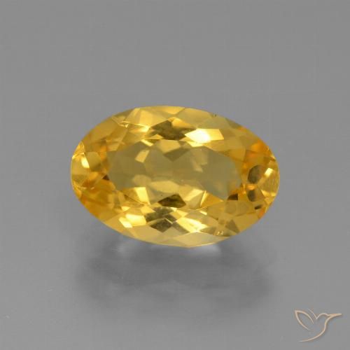 2.21ct Natural Deep Golden Orange Citrine, Oval, VVS
