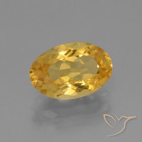 2.21 ct Golden Citrine Stone, Natural Citrine in Oval Facet Shape for Sale