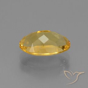 Citrine Gemstone in 10.6 x 7 mm Size for Sale, Citrine Stone in Deep Golden Orange Color