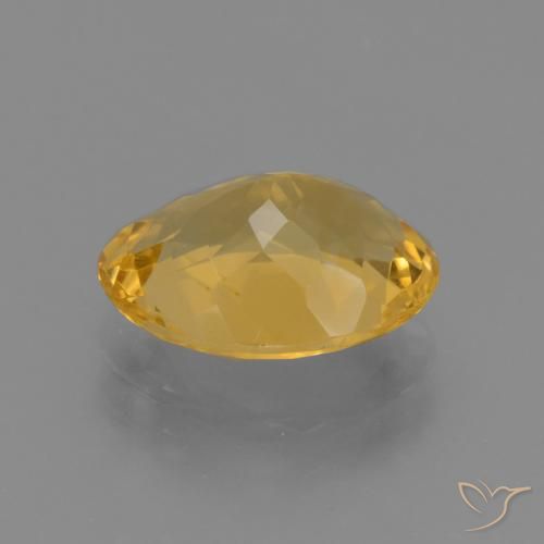 Citrine Gemstone in 11 x 9 mm (calibrated) Size for Sale, Citrine Stone in Medium-Dark Golden Color