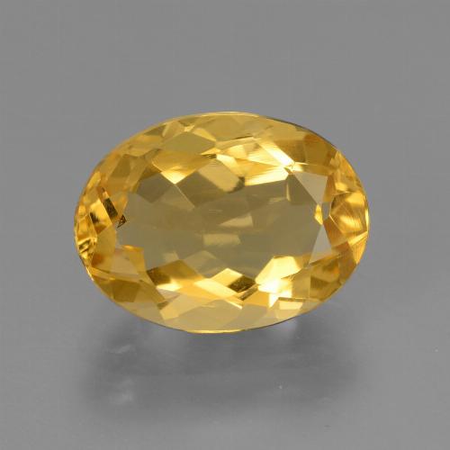 Medium Gold Citrin Edelstein - 3.1ct Oval facettiert (ID: 445937)