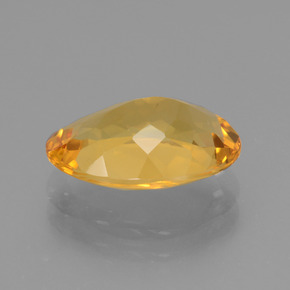 Citrine Gemstone in 12.3 x 8.6 mm Size for Sale, Citrine Stone in Dark Orange-Gold Color