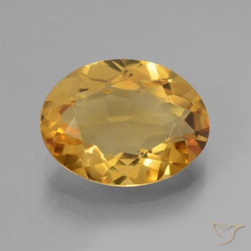 3.18ct Natural Dark Golden Citrine, Oval, VVS-VS