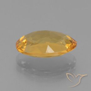 Citrine Gemstone in 12 x 9 mm Size for Sale, Citrine Stone in Dark Golden Color