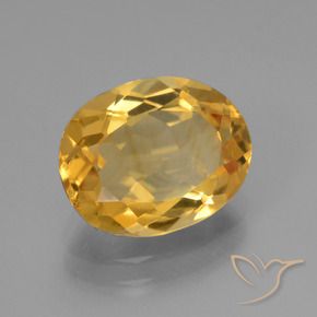 3.05 ct Golden Citrine Stone, Natural Citrine in Oval Facet Shape for Sale