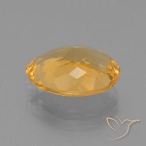 Citrine Gemstone in 11.8 x 8.9 mm Size for Sale, Citrine Stone in Deep Golden Orange Color