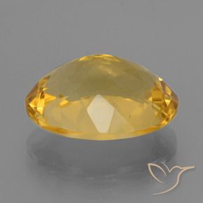Citrine Gemstone in 15.1 x 12.5 mm Size for Sale, Citrine Stone in Golden Color