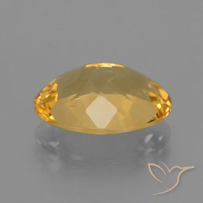 Citrine Gemstone in 13.7 x 10.4 mm Size for Sale, Citrine Stone in Medium-Dark Golden Color