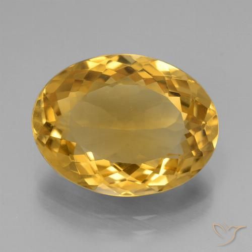 6.40ct Natural Dark Golden Citrine, Oval, VS