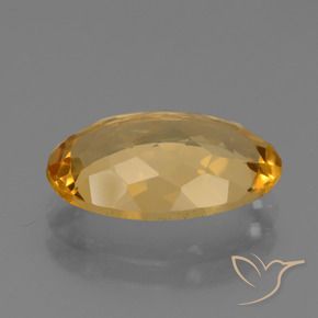 Citrine Gemstone in 15 x 10 mm (calibrated) Size for Sale, Citrine Stone in Orange-Gold Color