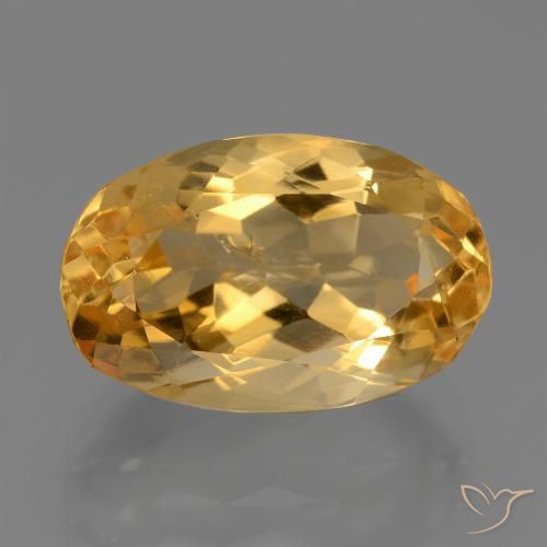 6.29ct Natural Dark Golden Citrine, Oval, VS-SI