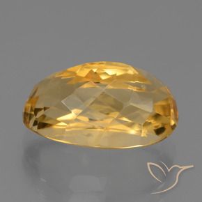 Citrine Gemstone in 14 x 9 mm (calibrated) Size for Sale, Citrine Stone in Dark Golden Color