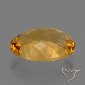 Citrine Gemstone in 14.3 x 10.3 mm Size for Sale, Citrine Stone in Deep Golden Orange Color