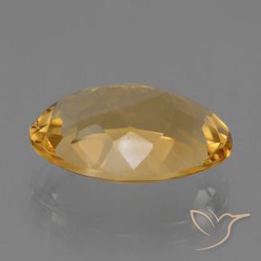 Citrine Gemstone in 14.9 x 10.6 mm Size for Sale, Citrine Stone in Deep Golden Orange Color