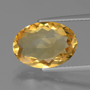 Medium-Dark Golden Цитрин Камень - 4.4ct Фасетный Овал (ID: 446057)