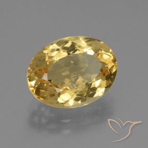 4.00 ct Golden Citrine Stone, Natural Citrine in Oval Facet Shape for Sale