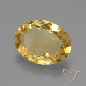 4.24 ct Golden Citrine Stone, Natural Citrine in Oval Facet Shape for Sale