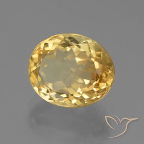 5.01 ct Golden Citrine Stone, Natural Citrine in Oval Facet Shape for Sale