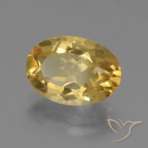 4.01 ct Golden Citrine Stone, Natural Citrine in Oval Facet Shape for Sale