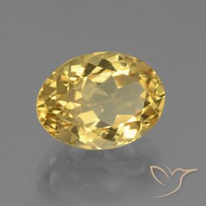 4.40 ct Golden Citrine Stone, Natural Citrine in Oval Facet Shape for Sale
