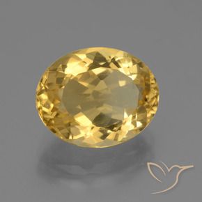 4.47 ct Golden Citrine Stone, Natural Citrine in Oval Facet Shape for Sale