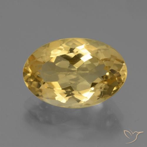 4.82ct Natural Light Golden Citrine, Oval, VVS