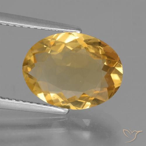 3.28ct Natural Golden Orange Citrine, Oval, VVS-VS