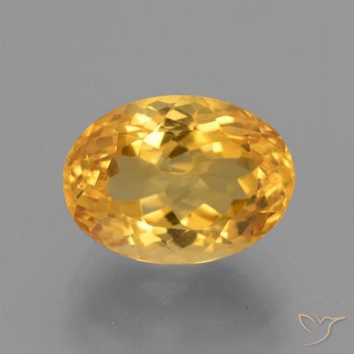 3.98ct Natural Medium Golden Citrine, Oval, VVS