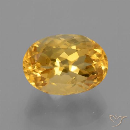 4.23ct Natural Medium Golden Citrine, Oval, VS-SI