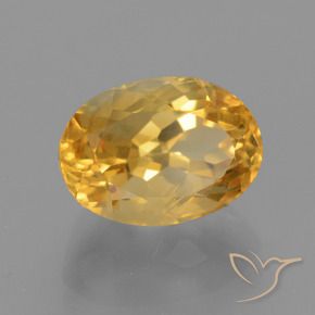 4.23 ct Golden Citrine Stone, Natural Citrine in Oval Facet Shape for Sale