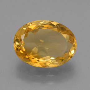 Dark Golden Citrin Edelstein - 4.1ct Oval facettiert (ID: 446096)