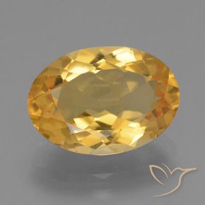 4.44 ct Golden Citrine Stone, Natural Citrine in Oval Facet Shape for Sale
