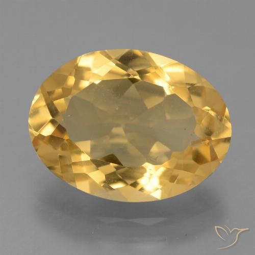 5.25ct Natural Gold Citrine, Oval, VVS-VS