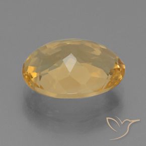 Citrine Gemstone in 12.8 x 9.8 mm Size for Sale, Citrine Stone in Medium Gold Color