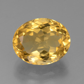 Medium Gold Цитрин Камень - 4.4ct Фасетный Овал (ID: 446123)