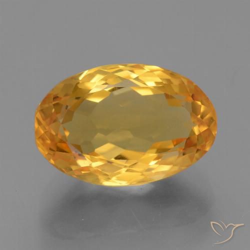 4.97ct Natural Golden Orange Citrine, Oval, VVS