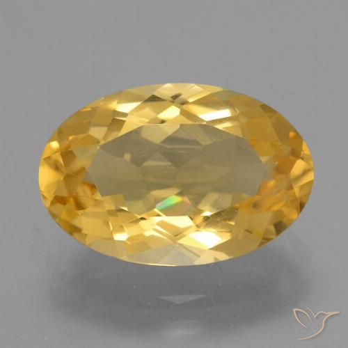 4.55ct Natural Bright Gold Citrine, Oval, VVS