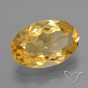 4.55 ct Golden Citrine Stone, Natural Citrine in Oval Facet Shape for Sale