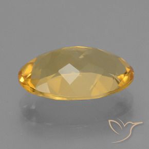 Citrine Gemstone in 14.1 x 9.4 mm Size for Sale, Citrine Stone in Bright Gold Color