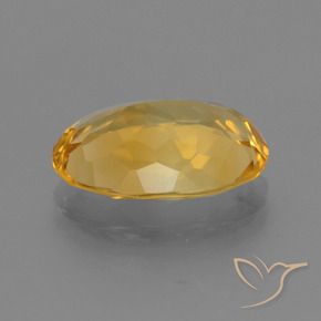 Citrine Gemstone in 12.7 x 10 mm Size for Sale, Citrine Stone in Bright Gold Color
