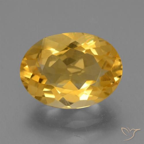 4.03ct Natural Dark Golden Citrine, Oval, VVS