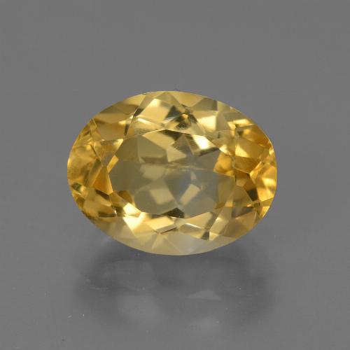 10,7 x 8,3mm ovaler goldener Citrin aus Brasilien, Gewicht von 3,05 ct, natürlicher Edelstein in VVS Reinheit, 1 Stück ovaler Citrin - Farbe: Gold-orange, Mohs-Härte von 7 Geeignet für den täglichen Gebrauch im Schmuck, Entsperrt das Solarplexus-Chakra , Photo A